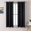 2 Panels 42x63 Inch Thick Light Blocking Polyester Curtains, Noise Reducing Thermal Insulated Privacy Window Drapes