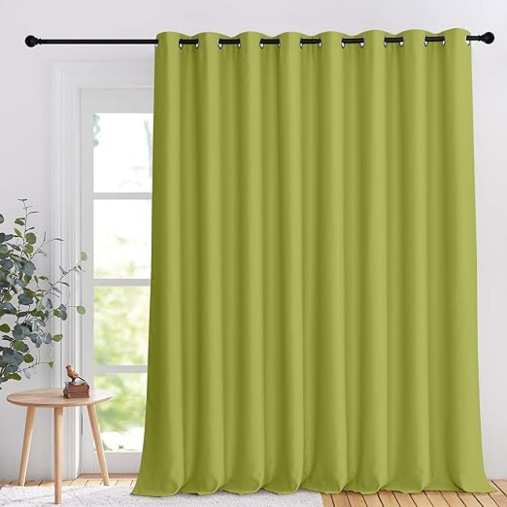 120x108 Inch Extra Wide Blackout Curtain 3-Layer Polyester Thermal Insulated Sun Blocking Curtain