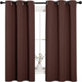Triple Weave Polyester Blackout Curtains 42x63 Inch Silver Grommet Top Curtains Energy Saving Thermal Insulated Noise Reduction Curtains