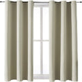 2 Panels 42x63 Inch 85% Light Blocking Polyester Window Curtains, Noise Reducing Thermal Insulated Privacy Drapes