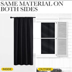 Full Polyester 3-Layer Blackout Curtains Rod Pocket Adjustable Length Thermal Sun Blocking Curtains