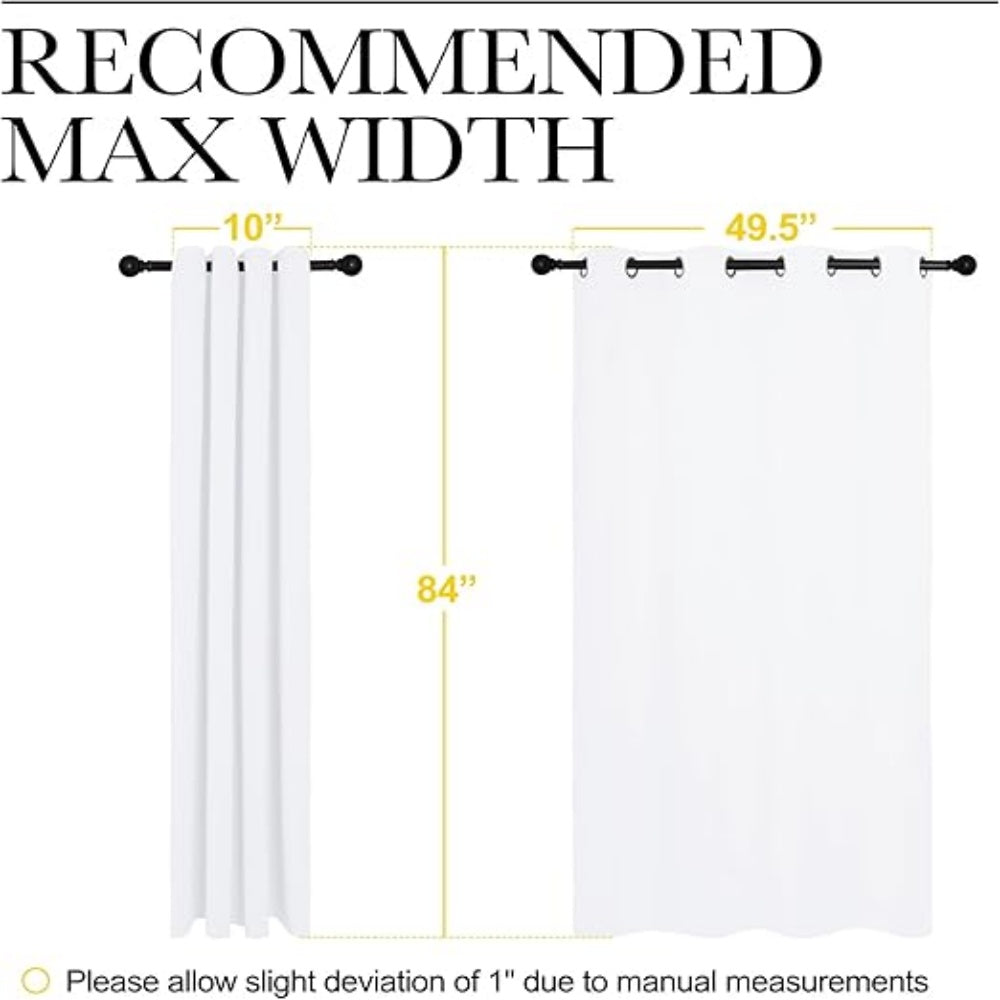 Double Layer Thick Polyester Blackout Curtains Silver Grommet Ready Made Curtains Thermal Insulated Soundproof Sun Protection Curtains