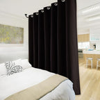 Extra Wide Patio Door Drape Blackout Super Heavy-Duty Thermal Lined Curtain 1 Panel 100x84 Brown Privacy Assured