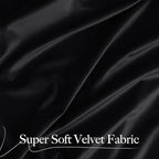 Velvet Blackout Curtains 52x144 Inch Silver Grommet Adjustable Height Sound Dampening Curtains