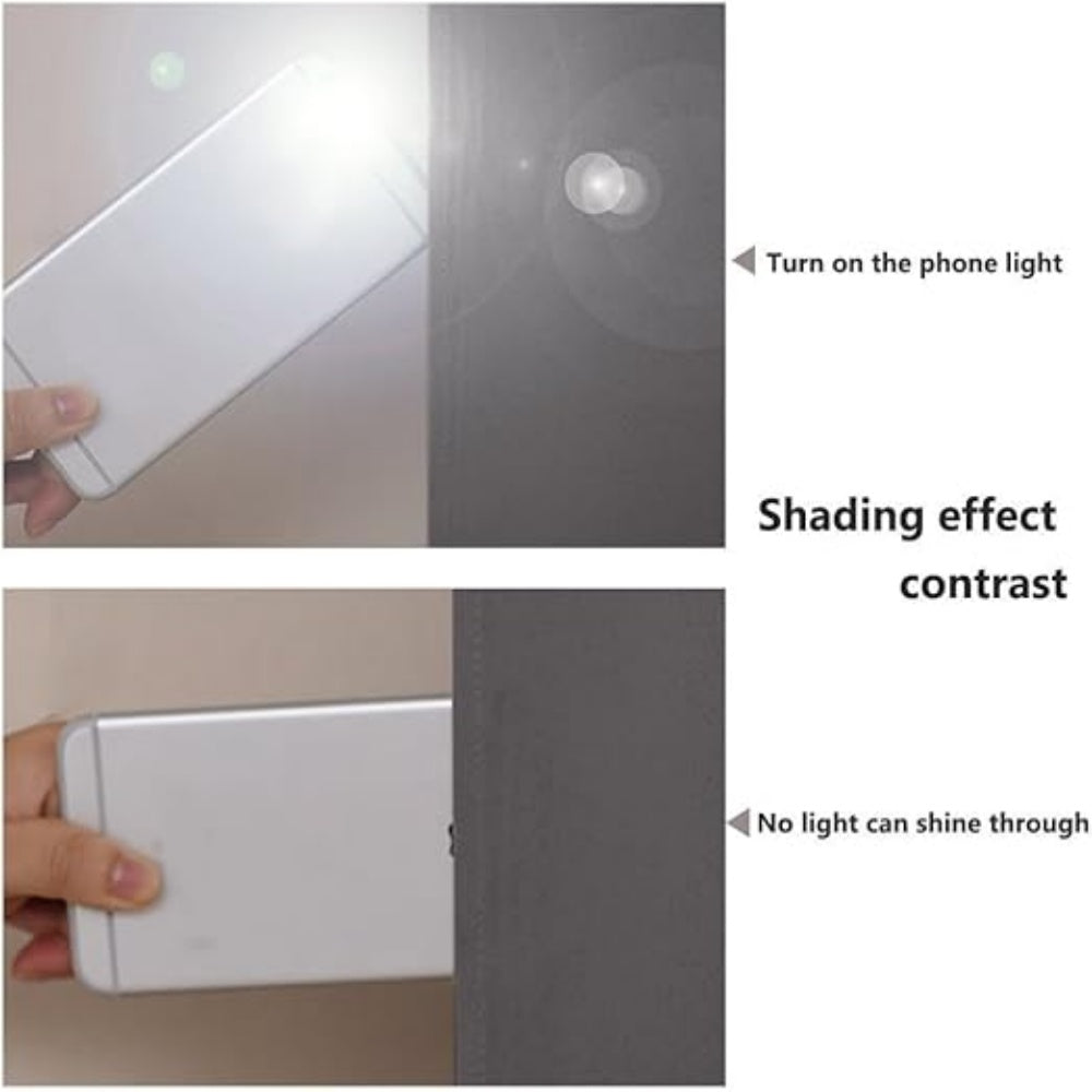 Double Layer Lined Polyester Blackout Curtains Silver Grommet Thermal Insulated Noise Reducing Formaldehyde Free Curtains
