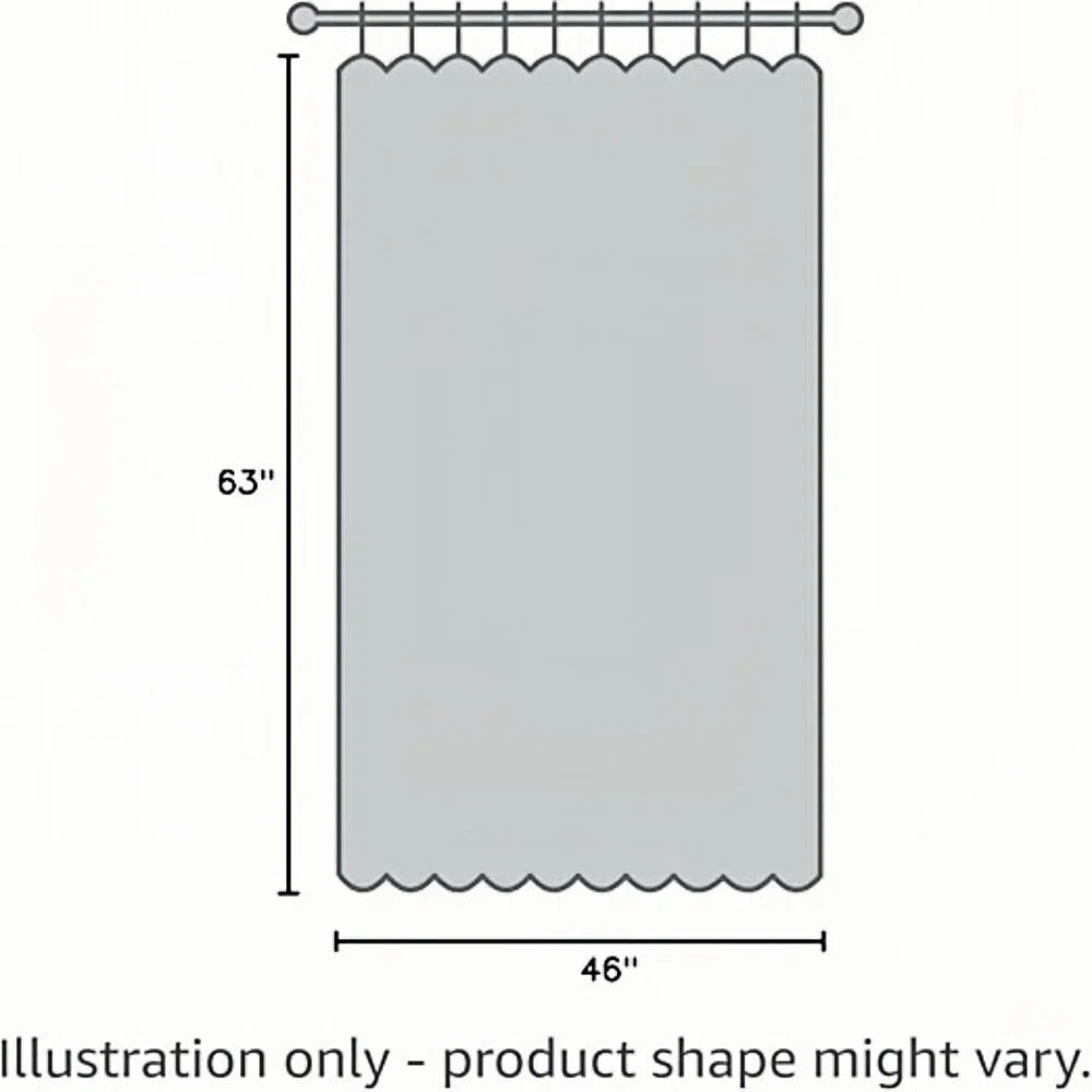 Tie Up Blackout Shade 46x63 Inch Adjustable Height Curtain for Kitchen Bathroom