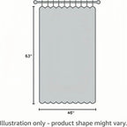Tie Up Blackout Shade 46x63 Inch Adjustable Height Curtain for Kitchen Bathroom