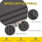 Polyester Blackout Curtains 2 Panels Silver Grommet Thermal Insulated Soundproof Curtains