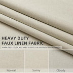 40x90 Inch 100% Full Blackout Thermal Insulated Linen Blend Pinch Pleat Curtains with Multi Hanging Options