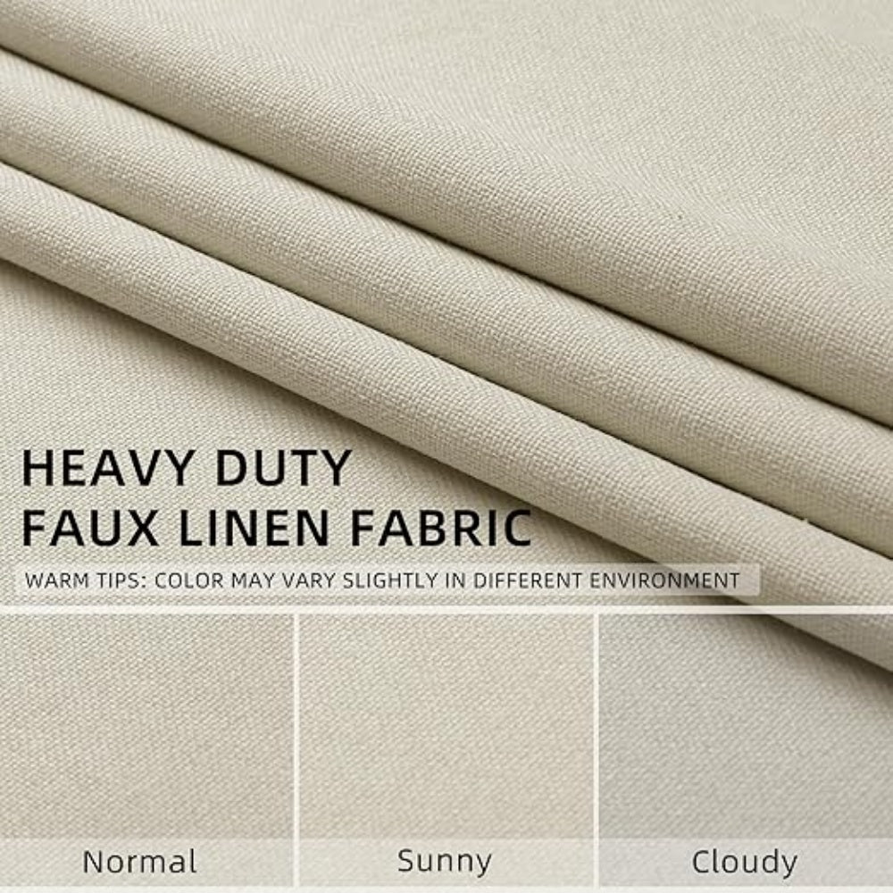 40x90 Inch 100% Full Blackout Thermal Insulated Linen Blend Pinch Pleat Curtains with Multi Hanging Options