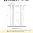 Velvet Blackout Curtains 52x144 Inch Silver Grommet Adjustable Height Sound Dampening Curtains