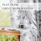 2 Panels 52x63 Inch Floral Pattern 100% Full Blackout Thermal Insulated Grommet Window Curtains