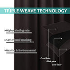 Extra Wide Patio Door Drape Blackout Super Heavy-Duty Thermal Lined Curtain 1 Panel 100x84 Brown Privacy Assured