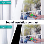 Double Layer Thick Polyester Blackout Curtains Silver Grommet Ready Made Curtains Thermal Insulated Soundproof Sun Protection Curtains