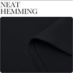 Full Polyester 3-Layer Blackout Curtains Rod Pocket Adjustable Length Thermal Sun Blocking Curtains