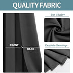 Single Panel Charcoal Gray Room Divider Curtain, Extra Wide Thermal Insulated Privacy Partition Drape with Metal Grommets