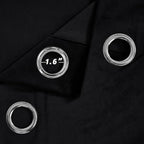 Velvet Blackout Curtains 52x144 Inch Silver Grommet Adjustable Height Sound Dampening Curtains