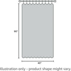 40x90 Inch 100% Full Blackout Thermal Insulated Linen Blend Pinch Pleat Curtains with Multi Hanging Options